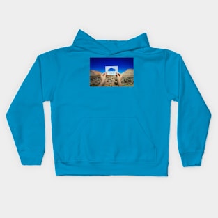 holding rain icon Kids Hoodie